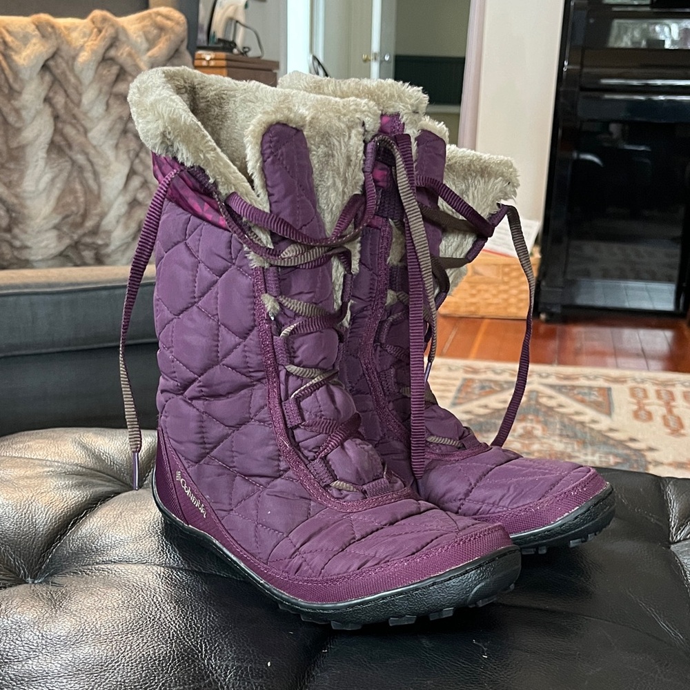 Columbia Women's Quilted Purple Winter Boots